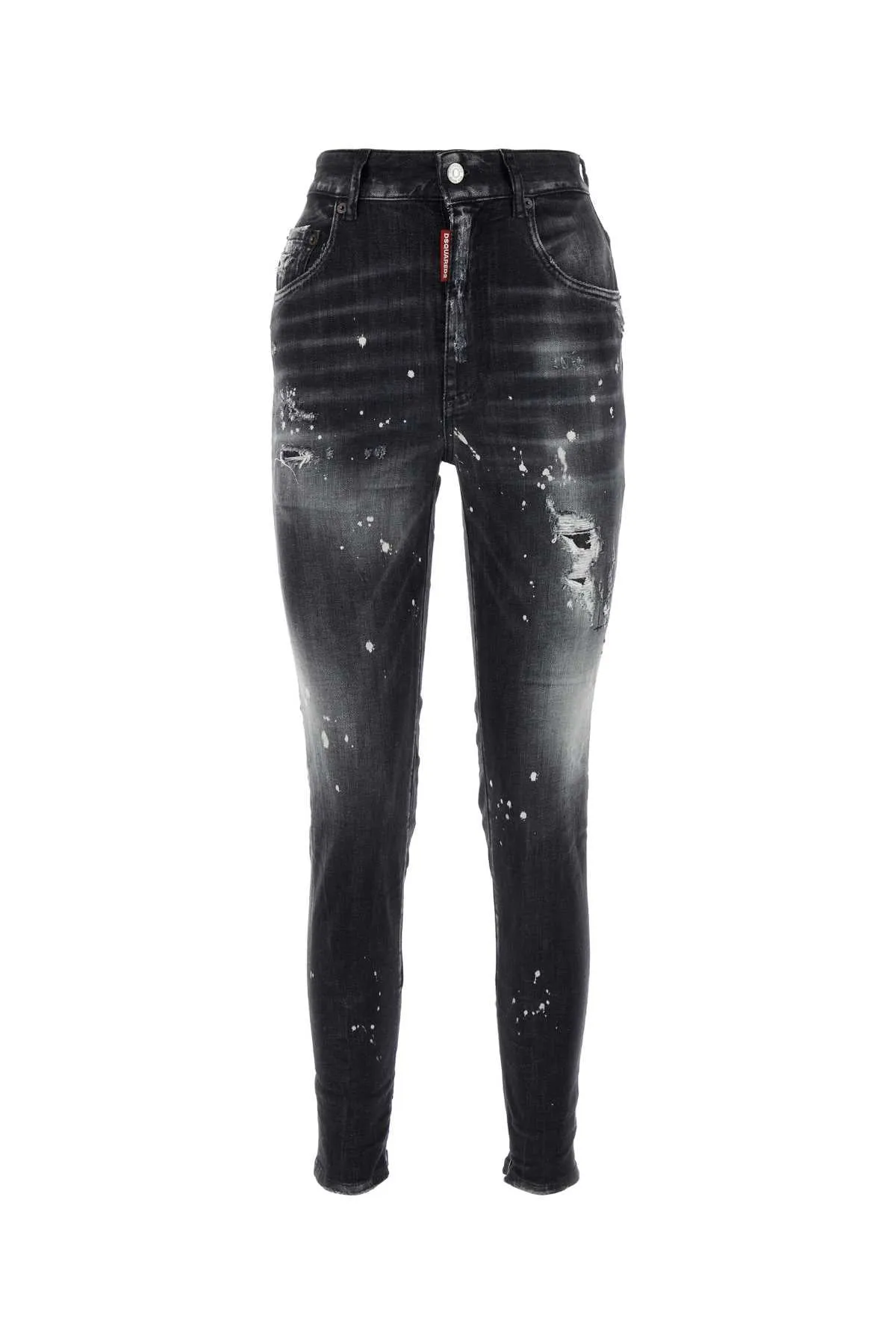 Dsquared Black Stretch Denim Twiggy Jeans