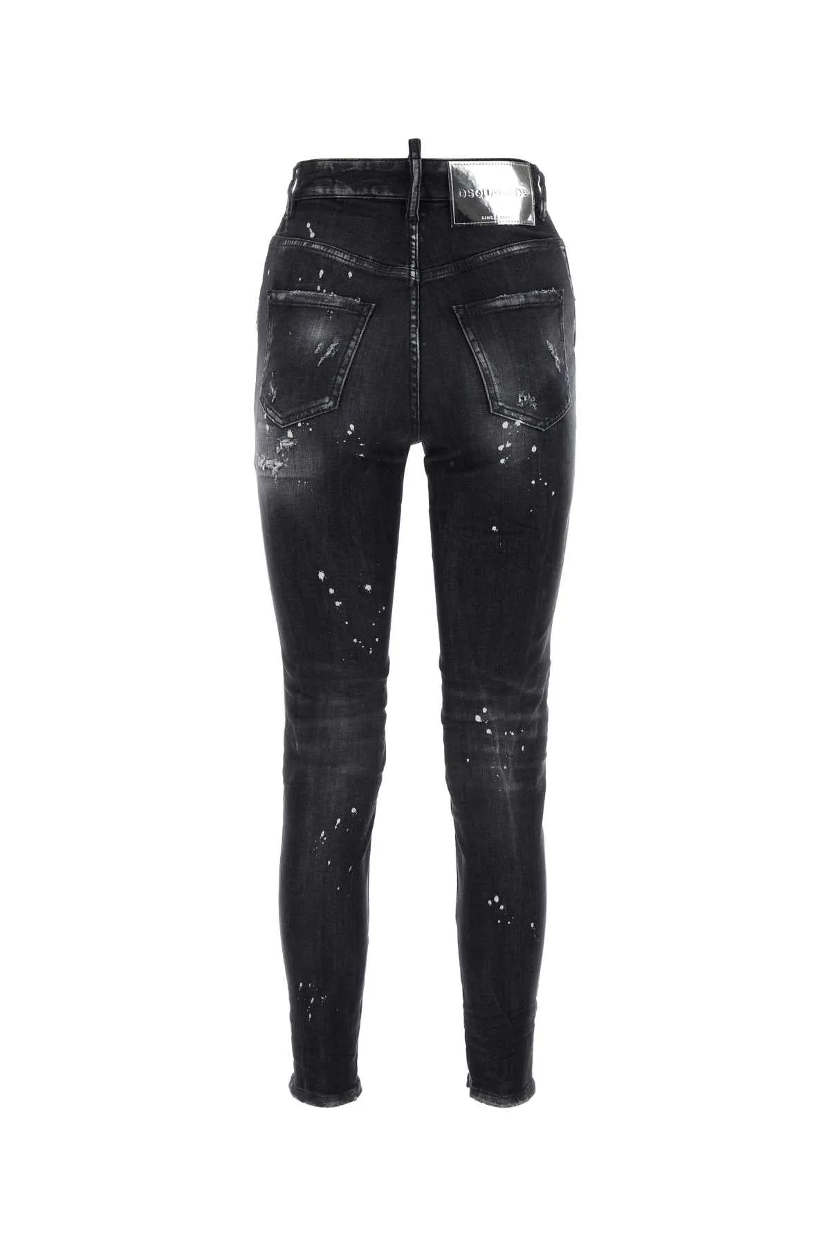 Dsquared Black Stretch Denim Twiggy Jeans