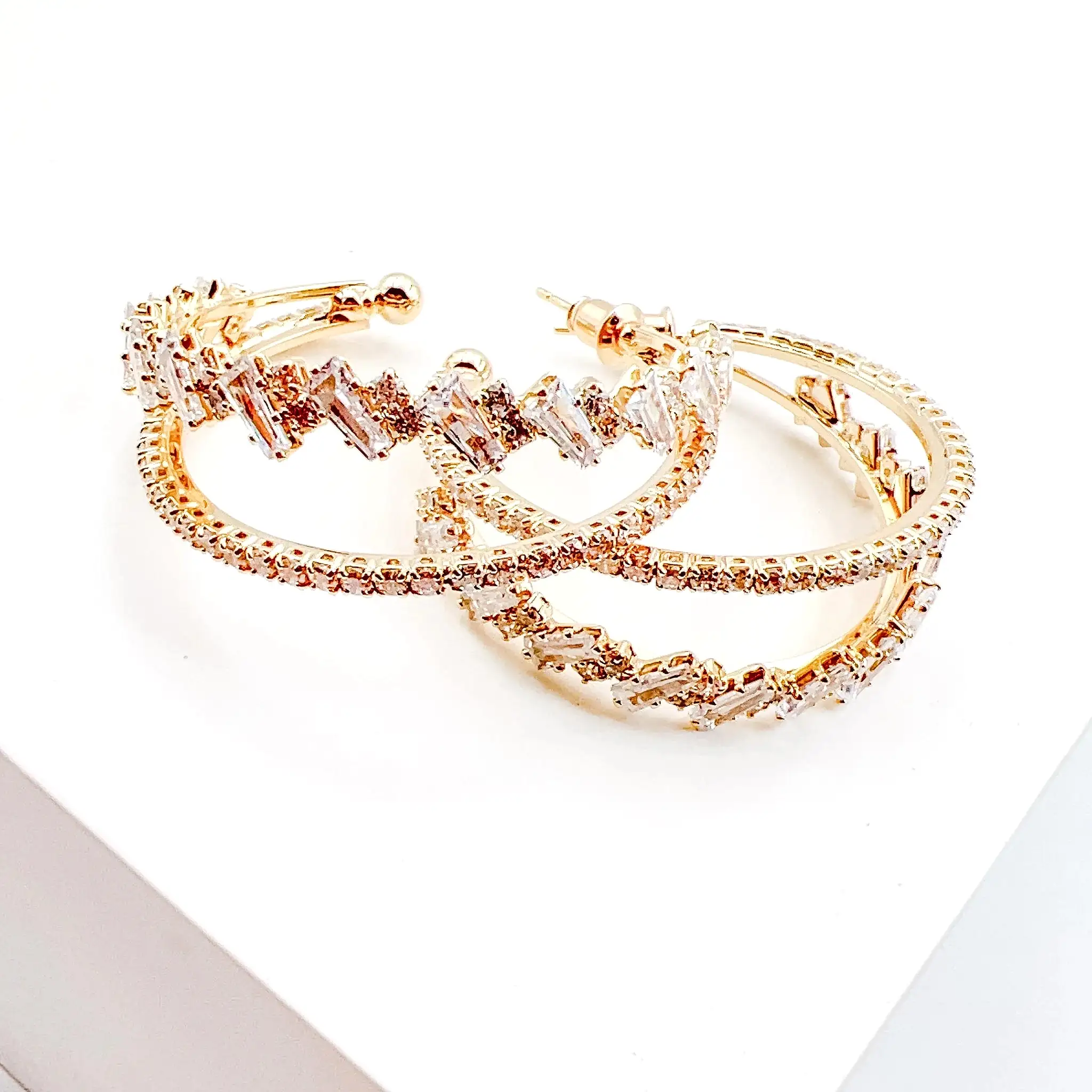 Elegant Crystal Hoop * Treasure Jewels