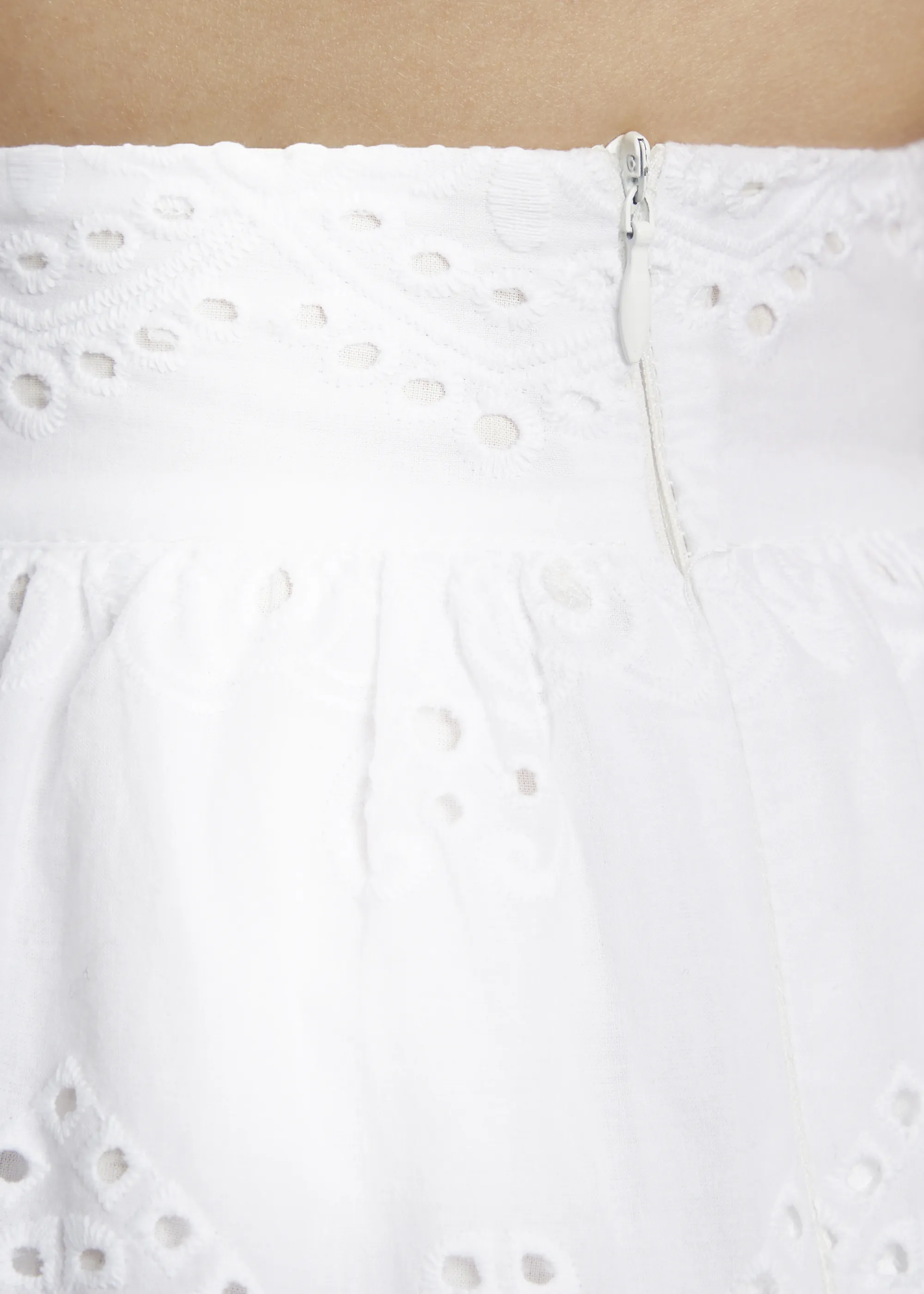 Embroidered ruffle skirt - RALICINO in WHITE