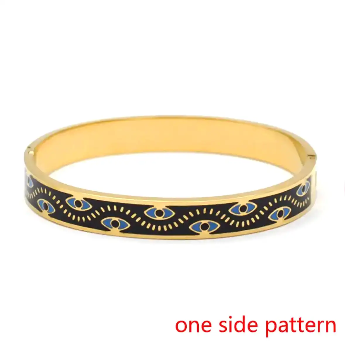 Enamel Hinged Bracelet Solace