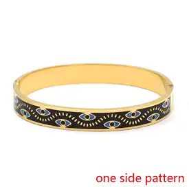 Enamel Hinged Bracelet Solace