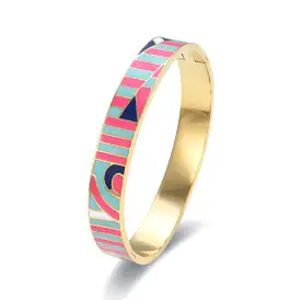 Enamel Hinged Bracelet Wander