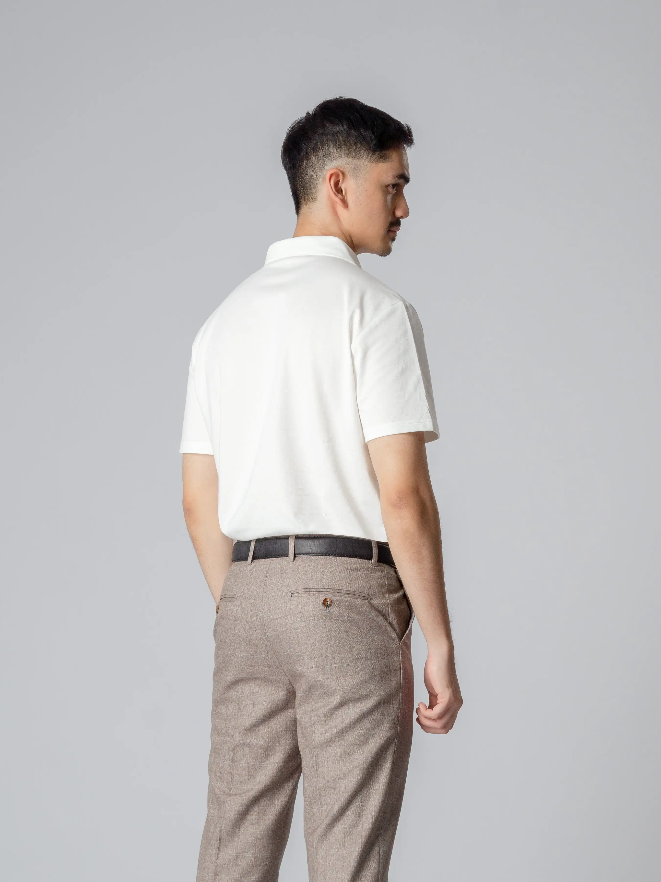 Ezio Polo Shirt - White One-Piece Collar