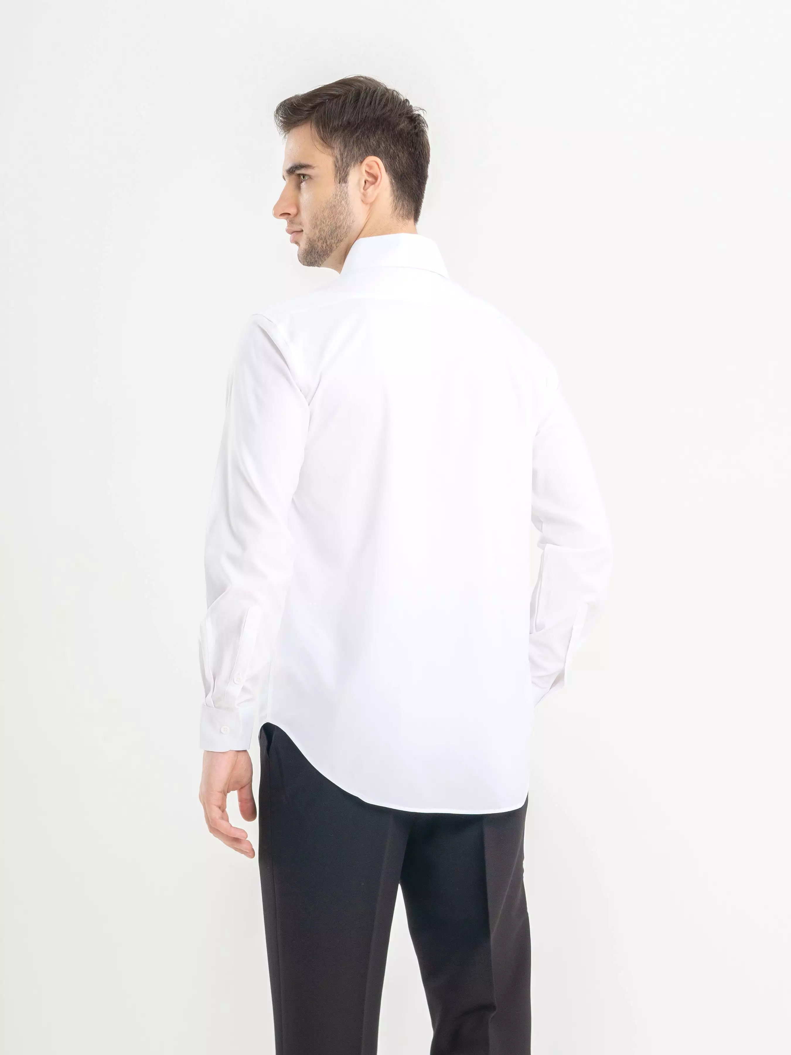 Formal Shirt - White Windsor Collar (Aqua-Free)