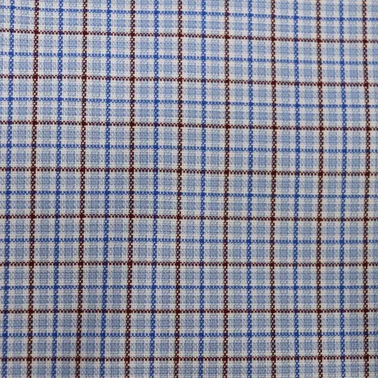 'FX Fusion' Men's Checked Button Down - Blue / Tan