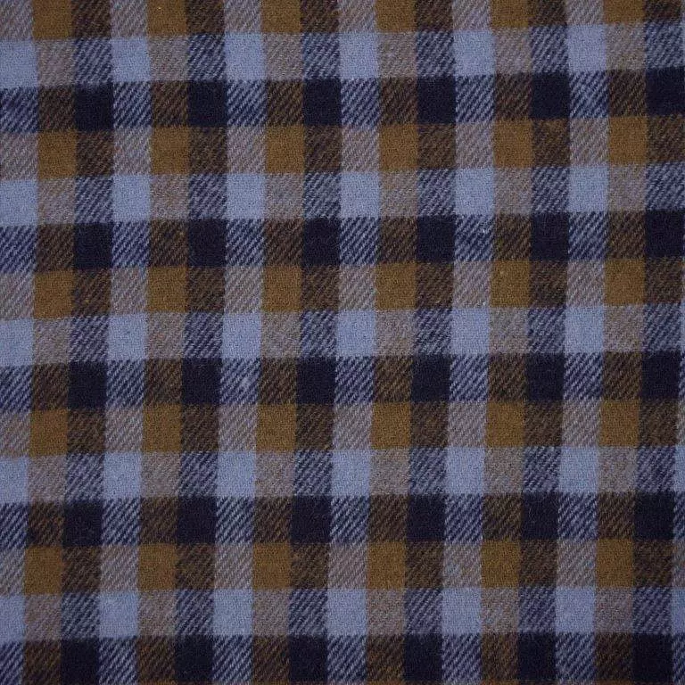 'FX Fusion' Men's Checked Flannel Button Down - Navy / Blue / Brown