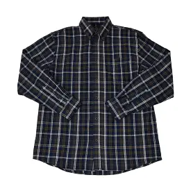 'FX Fusion' Men's Plaid Flannel Button Down - Navy / Taupe