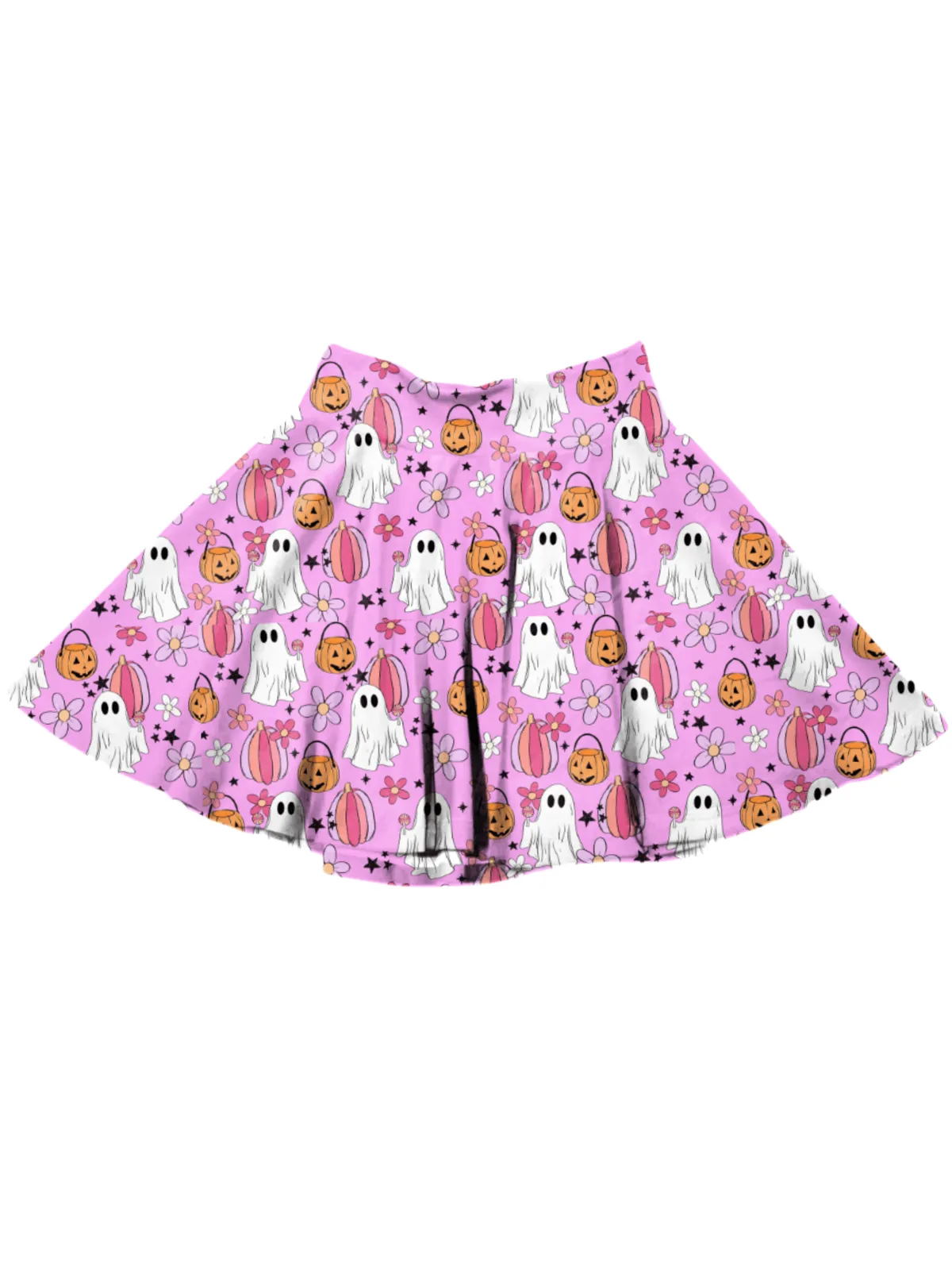 Girls Halloween Skater Skirts - Hippie