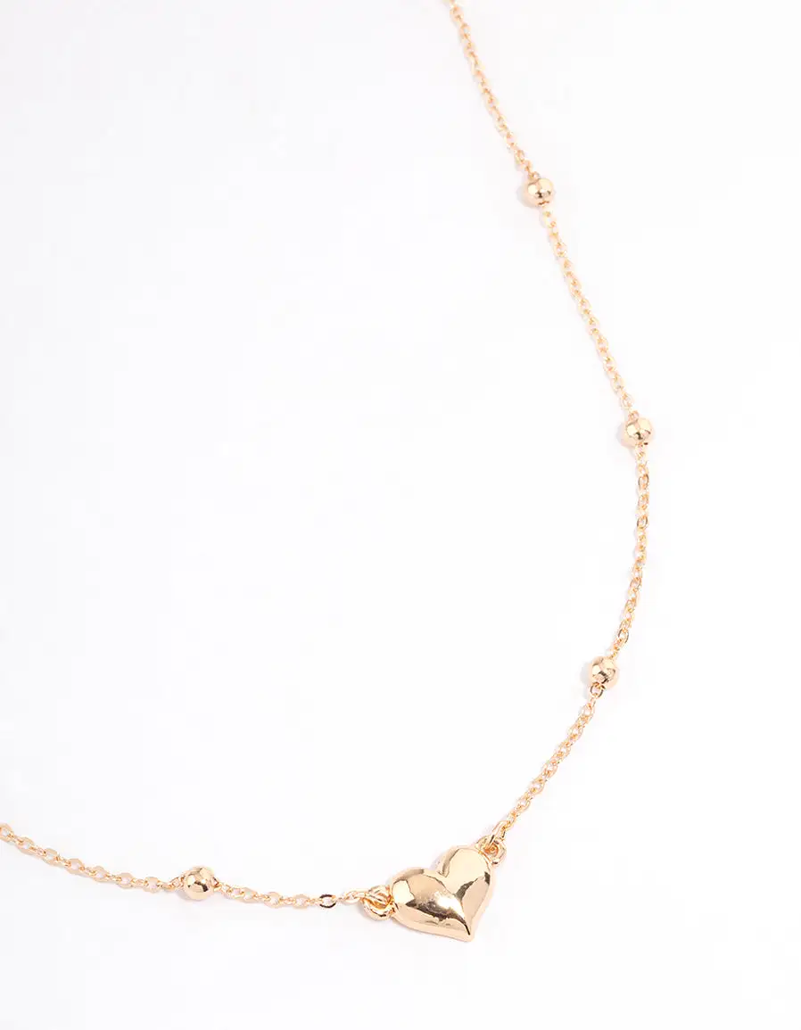 Gold Bold Heart Necklace