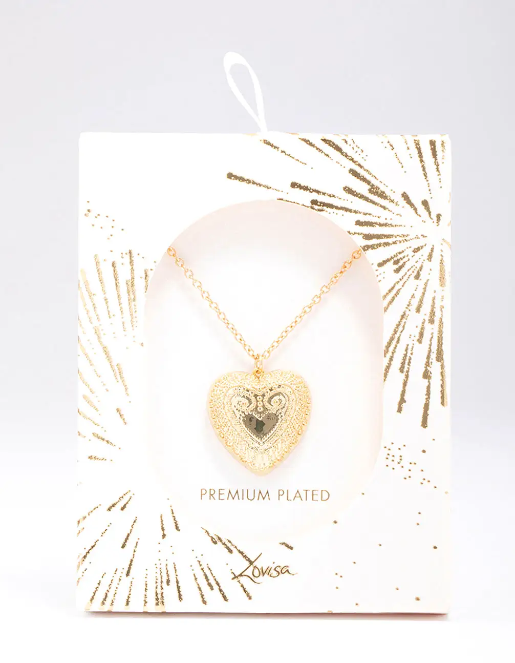 Gold Plated Heart Pendant Necklace