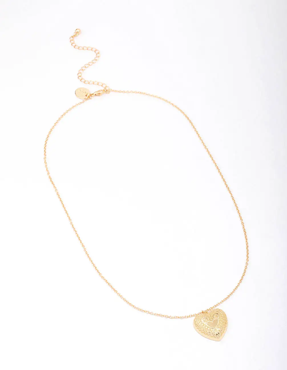 Gold Plated Heart Pendant Necklace