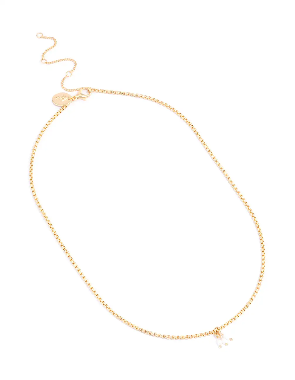 Gold Plated Triple Freshwater Pearl Dainty Necklace