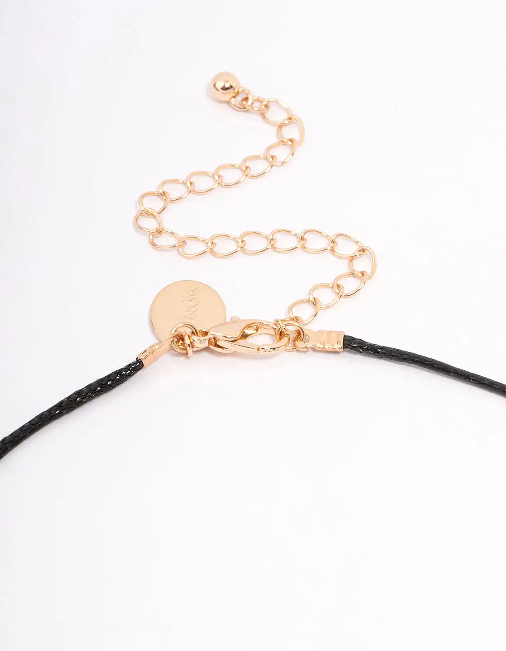 Gold Threaded Heart Cord Pendant Necklace