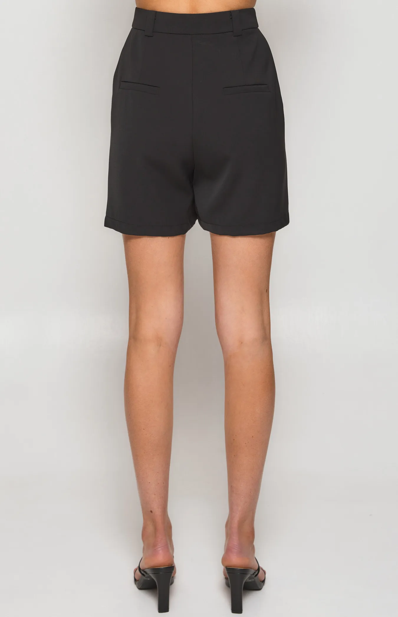 High Waisted Bermuda Shorts with Leg Seam Detail (SPA428A)