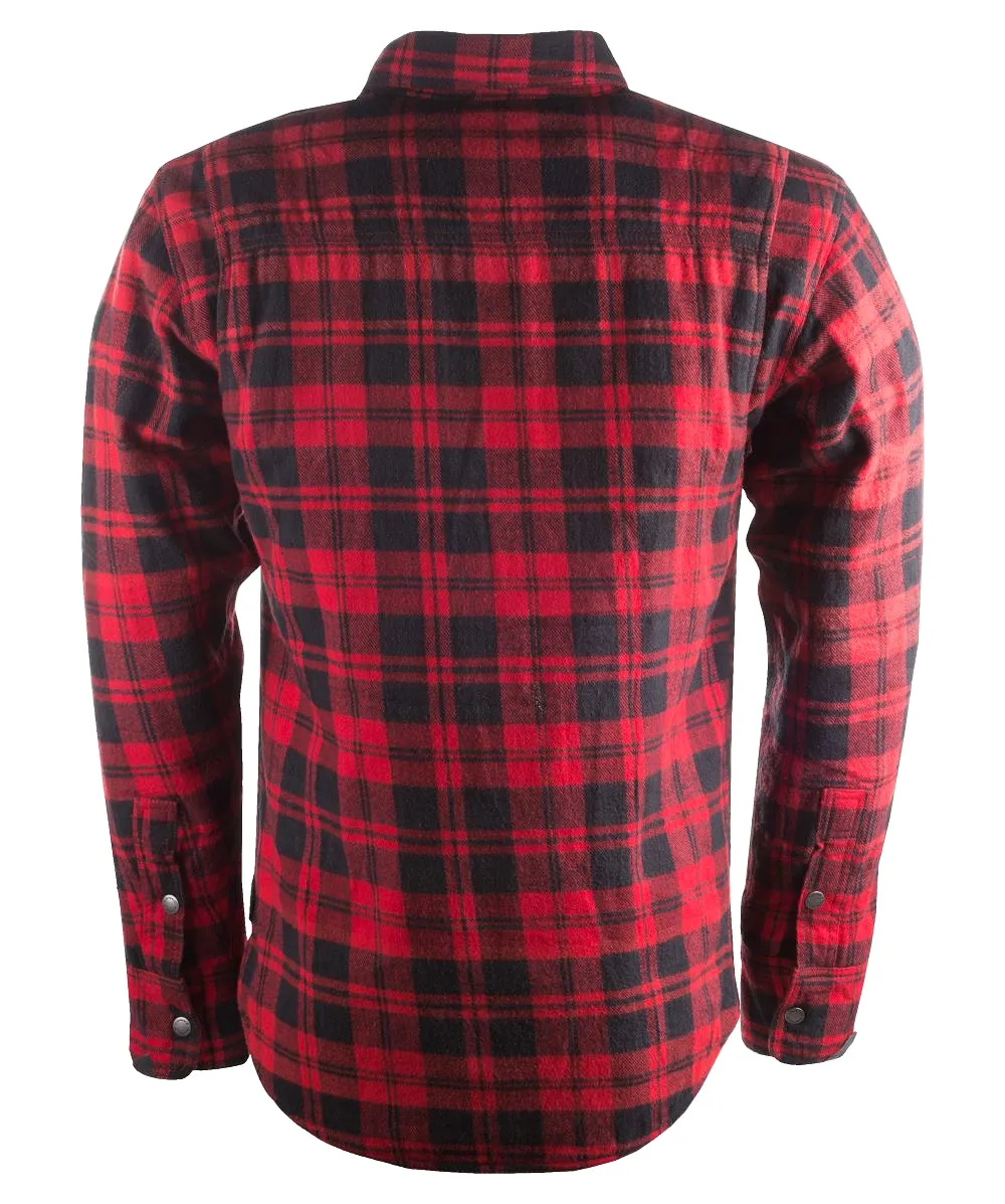 'Highway-21' Men's Concealed Carry Marksman Flannel Button Down - Black / Red