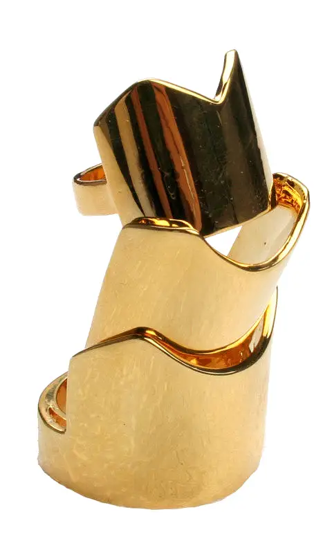 Hinge Plate Ring, Gold