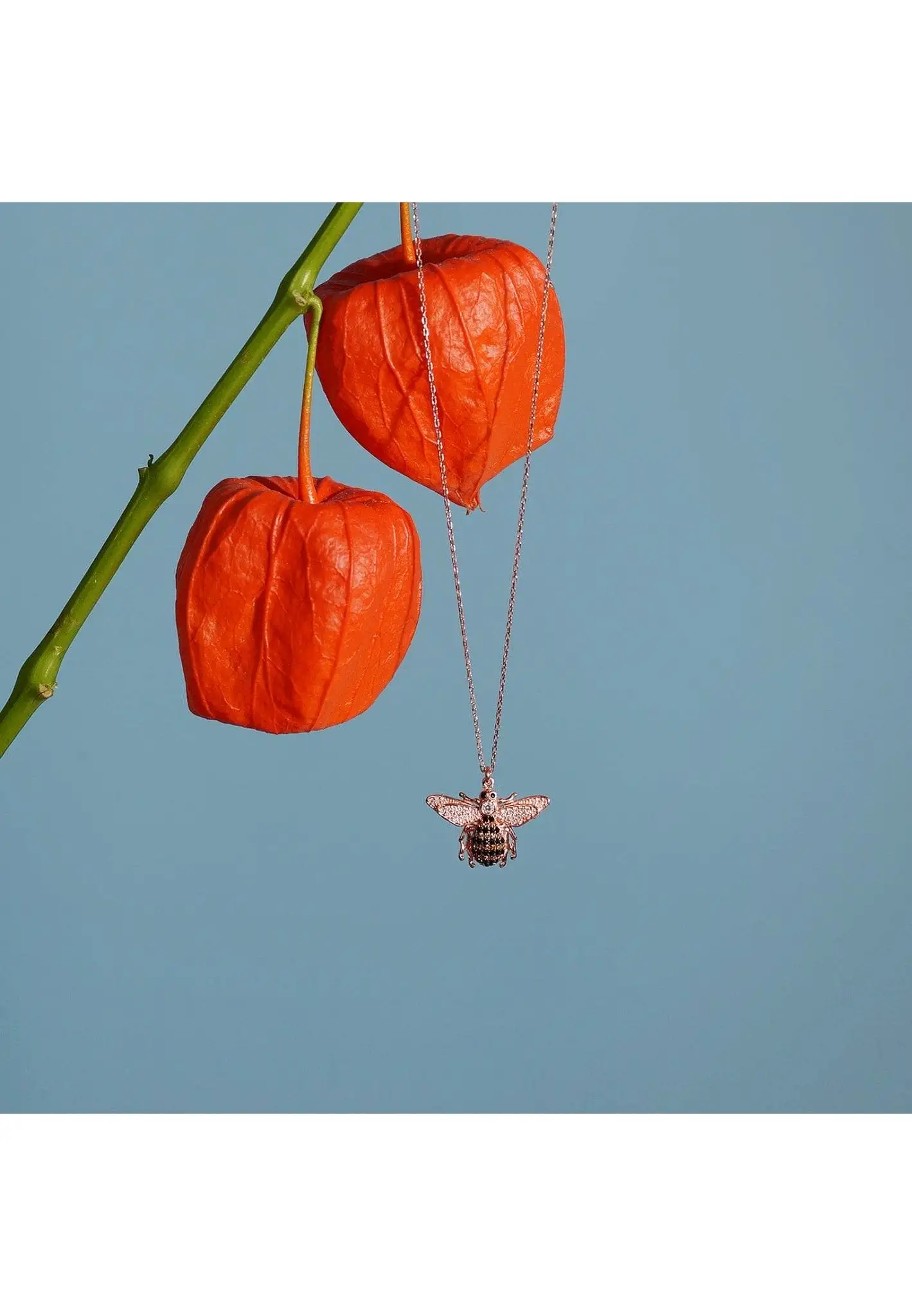 Honey Bee Pendant Necklace Gold