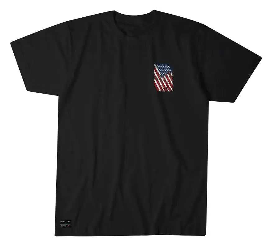 'Howitzer' Men's We The Flag Short Sleeve Tee - Black