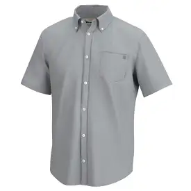 'Huk' Men's Kona Cross Dye Button Down - Harbor Mist