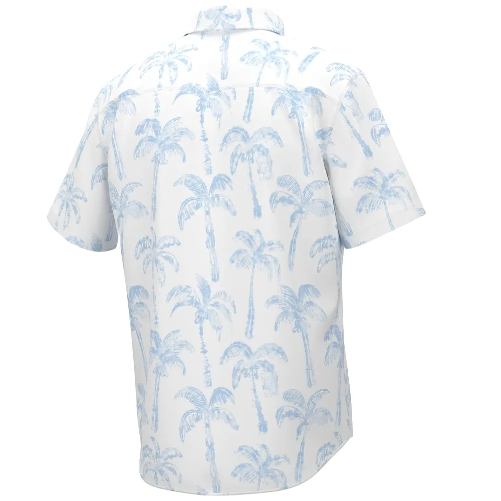 'Huk' Men's Kona Palm Wash Button Down - White