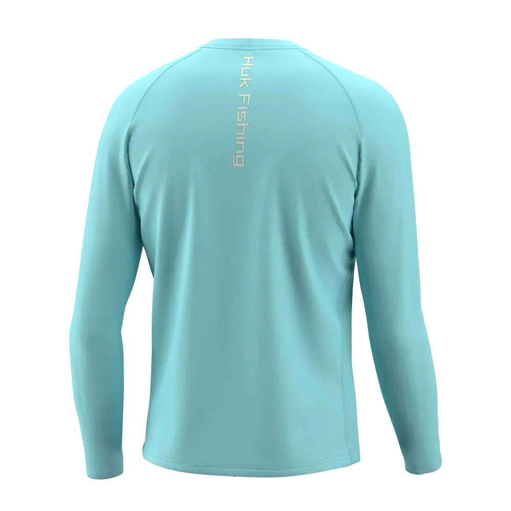 'Huk' Men's Pursuit Vented Crew Neck - Island Paradise