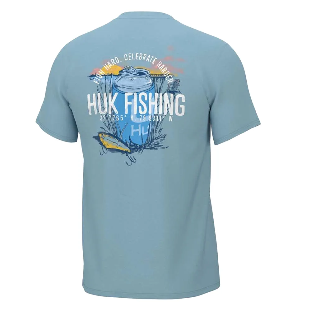 'Huk' Men's Shore Lunch Tee - Crystal Blue