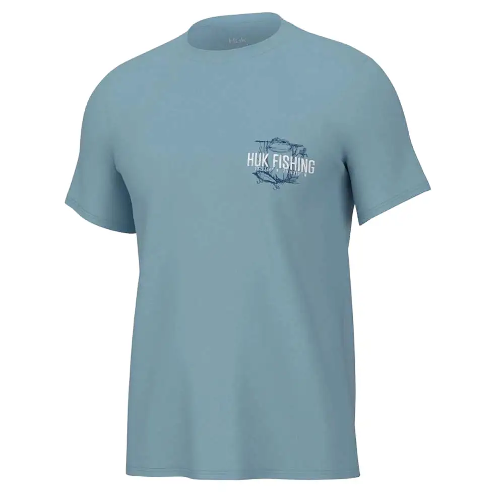 'Huk' Men's Shore Lunch Tee - Crystal Blue