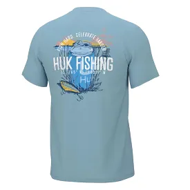 'Huk' Men's Shore Lunch Tee - Crystal Blue