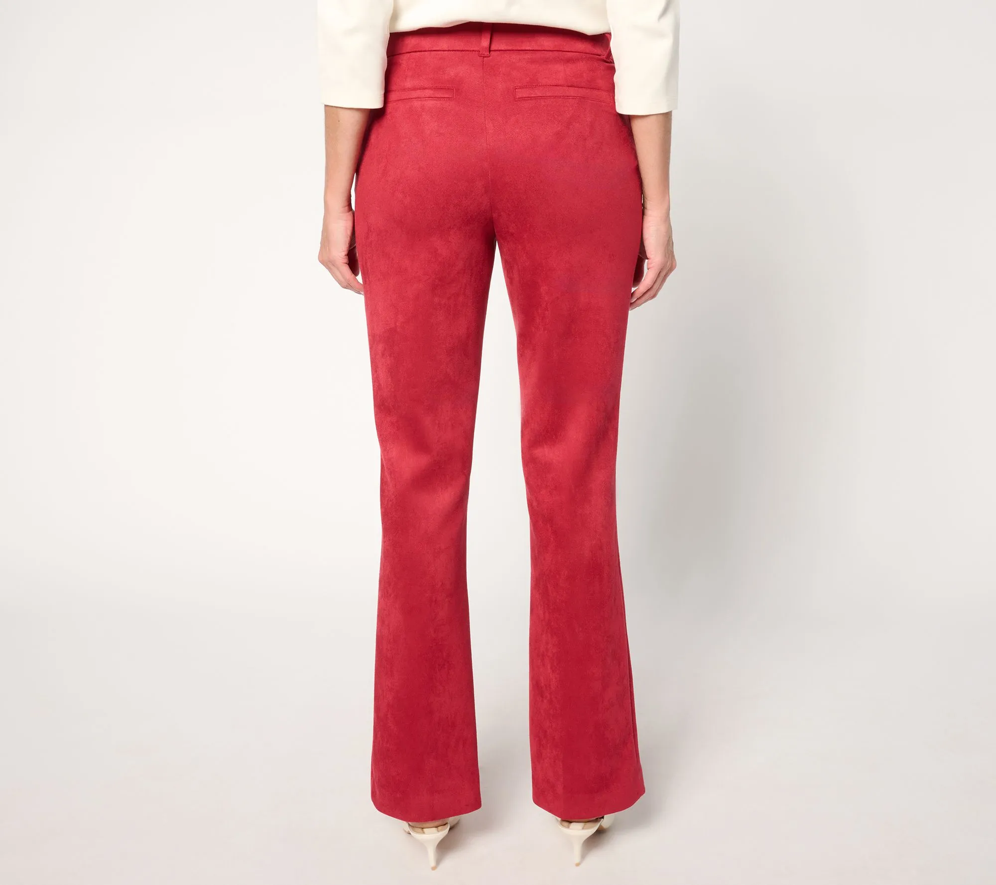 Isaac Mizrahi Live! Tall Estate Faux Scuba Suede Pants