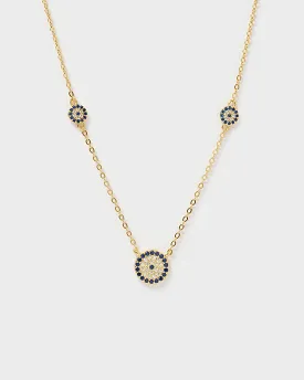 Izoa Dahota Eye Pendant Necklace Gold