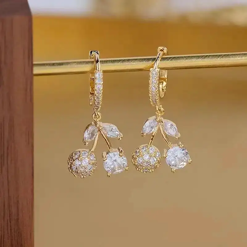 Jewelry Cherry Crystal Earrings for Women - S4560391