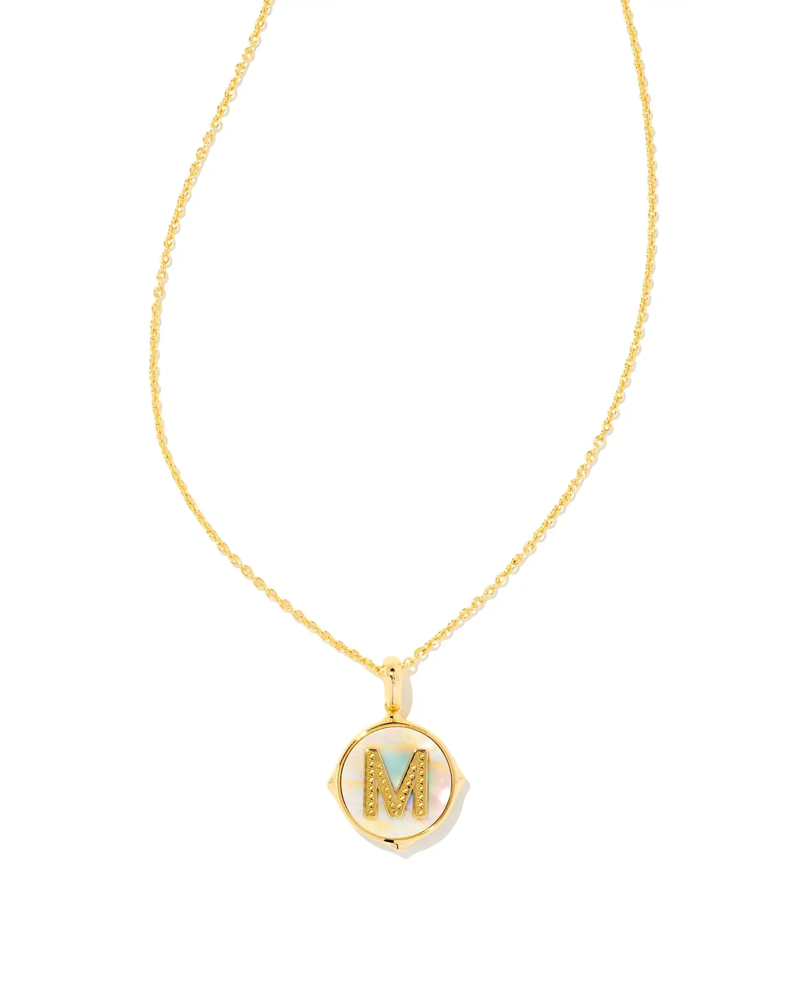 Kendra Scott Initial Letter Disc Pendant Necklace