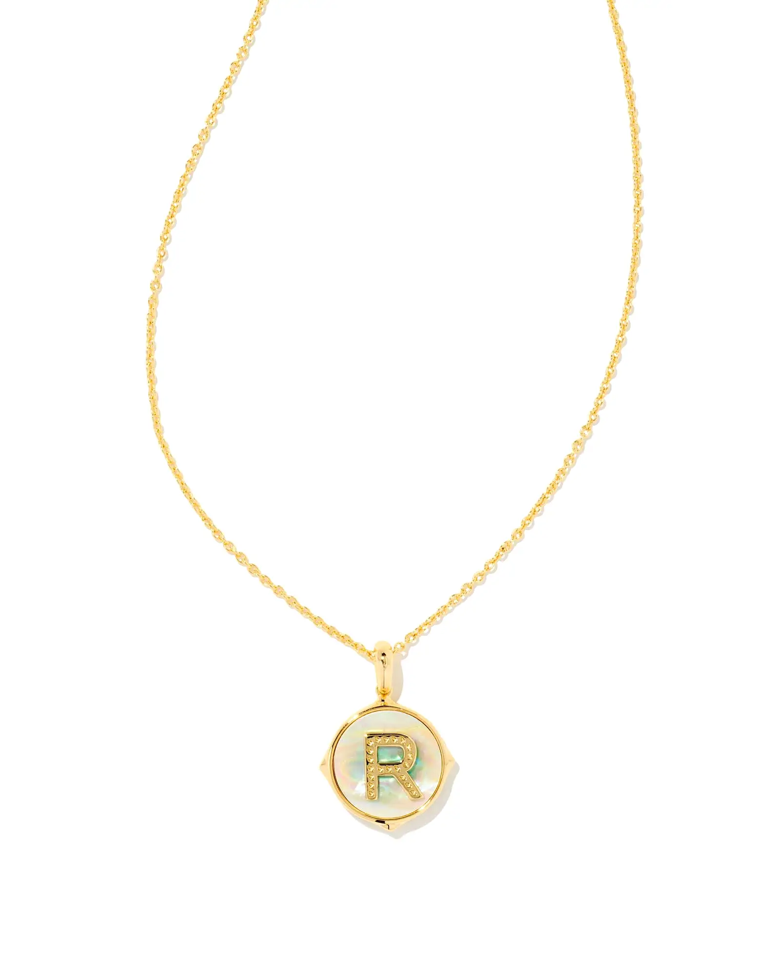 Kendra Scott Initial Letter Disc Pendant Necklace