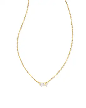 Kendra Scott Juliette Pendant Necklace Gold White Crystal