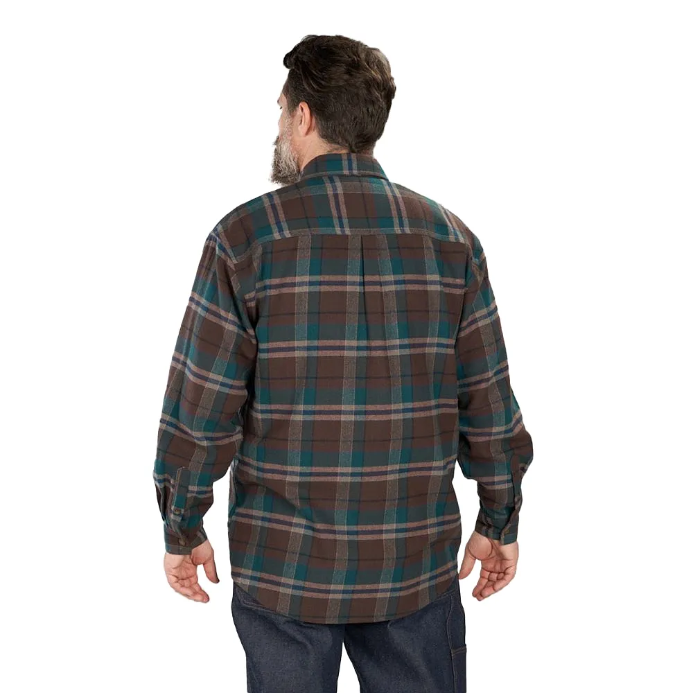 'KEY' Men's Fort Scott Plaid Flannel - Tempo Teal Plaid