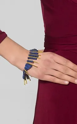 Lapis and Gold Bracelet