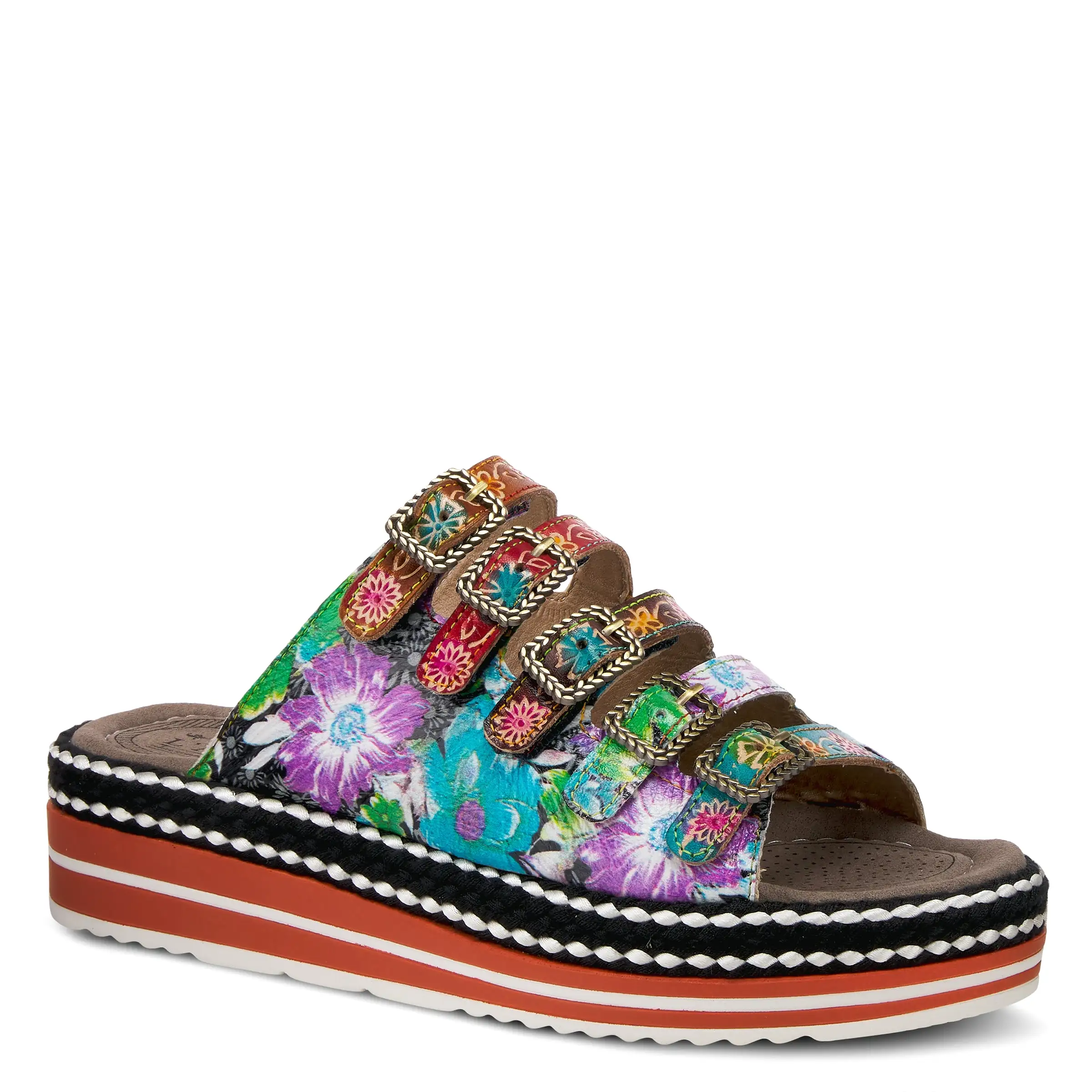 L'ARTISTE ZAZZERA SLIDE SANDALS