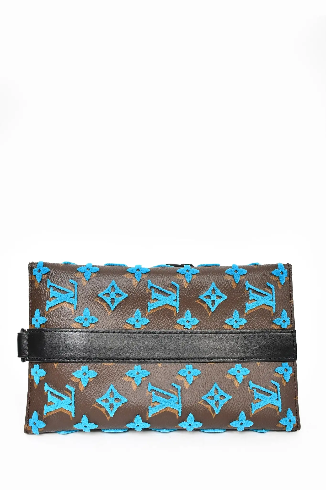 Louis Vuitton 2019 Turquoise Monogram Triangle Tuffetage Messenger