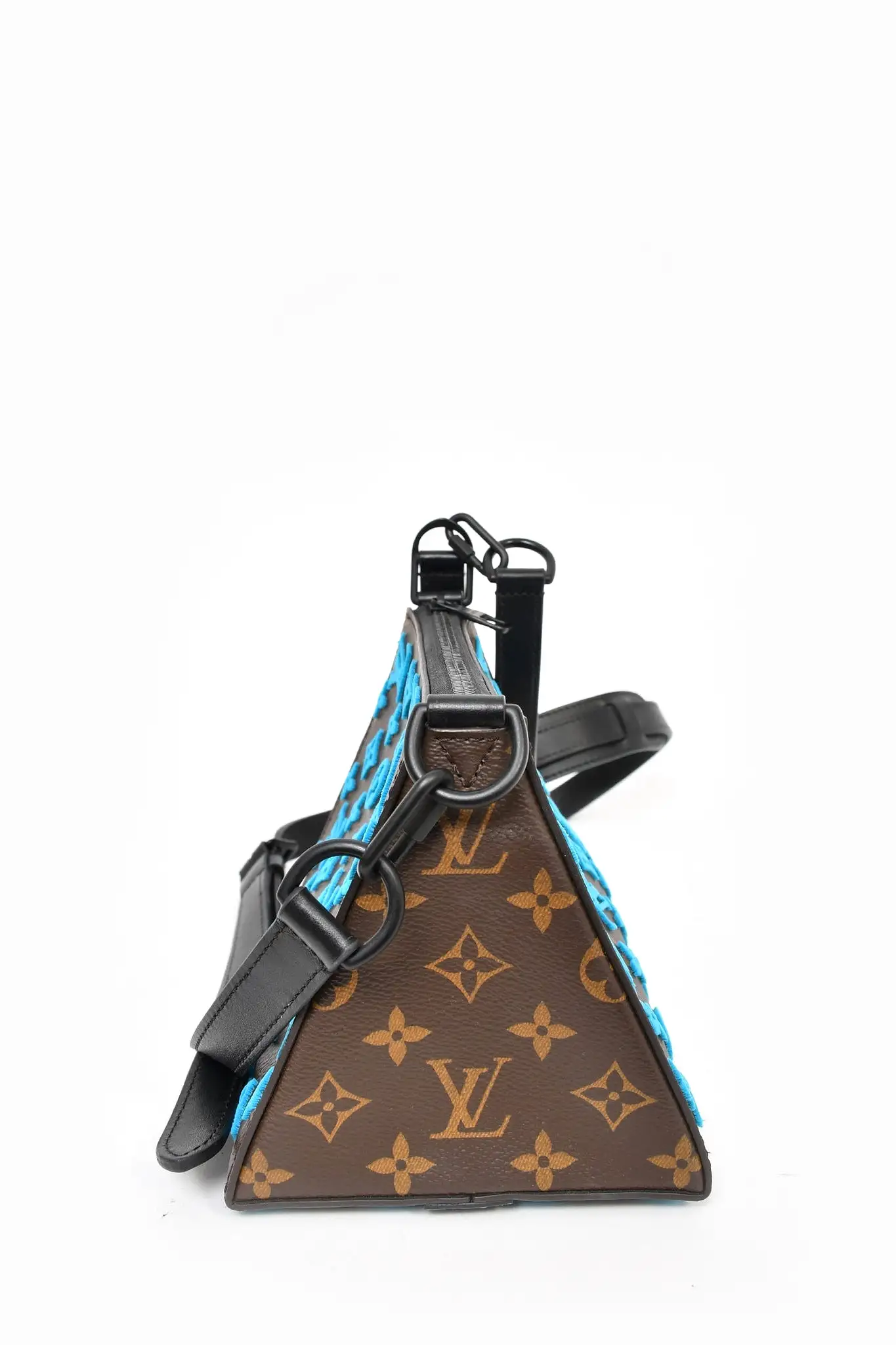 Louis Vuitton 2019 Turquoise Monogram Triangle Tuffetage Messenger