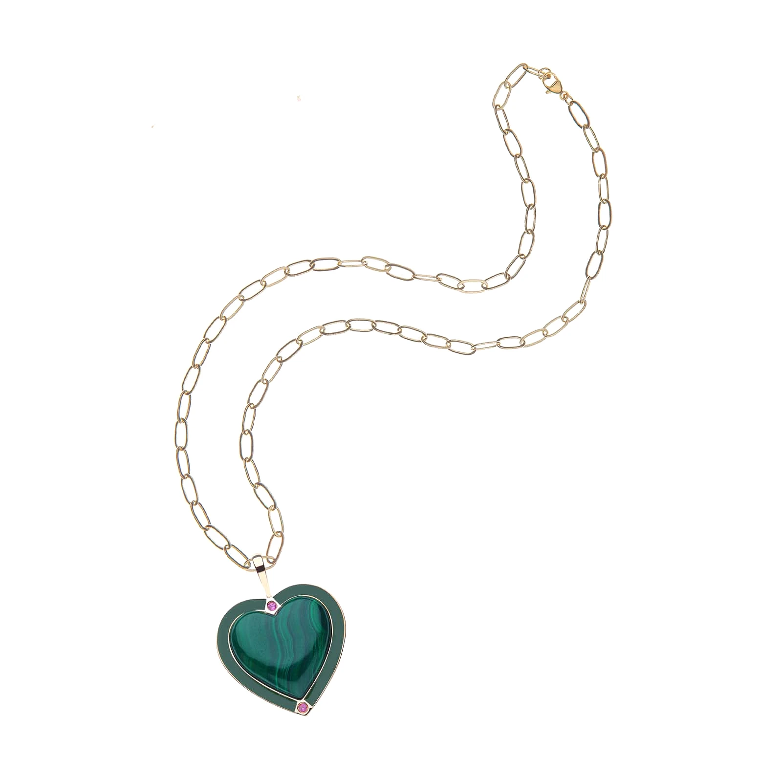 LOVE Enchanted Heart Pendant in Malachite