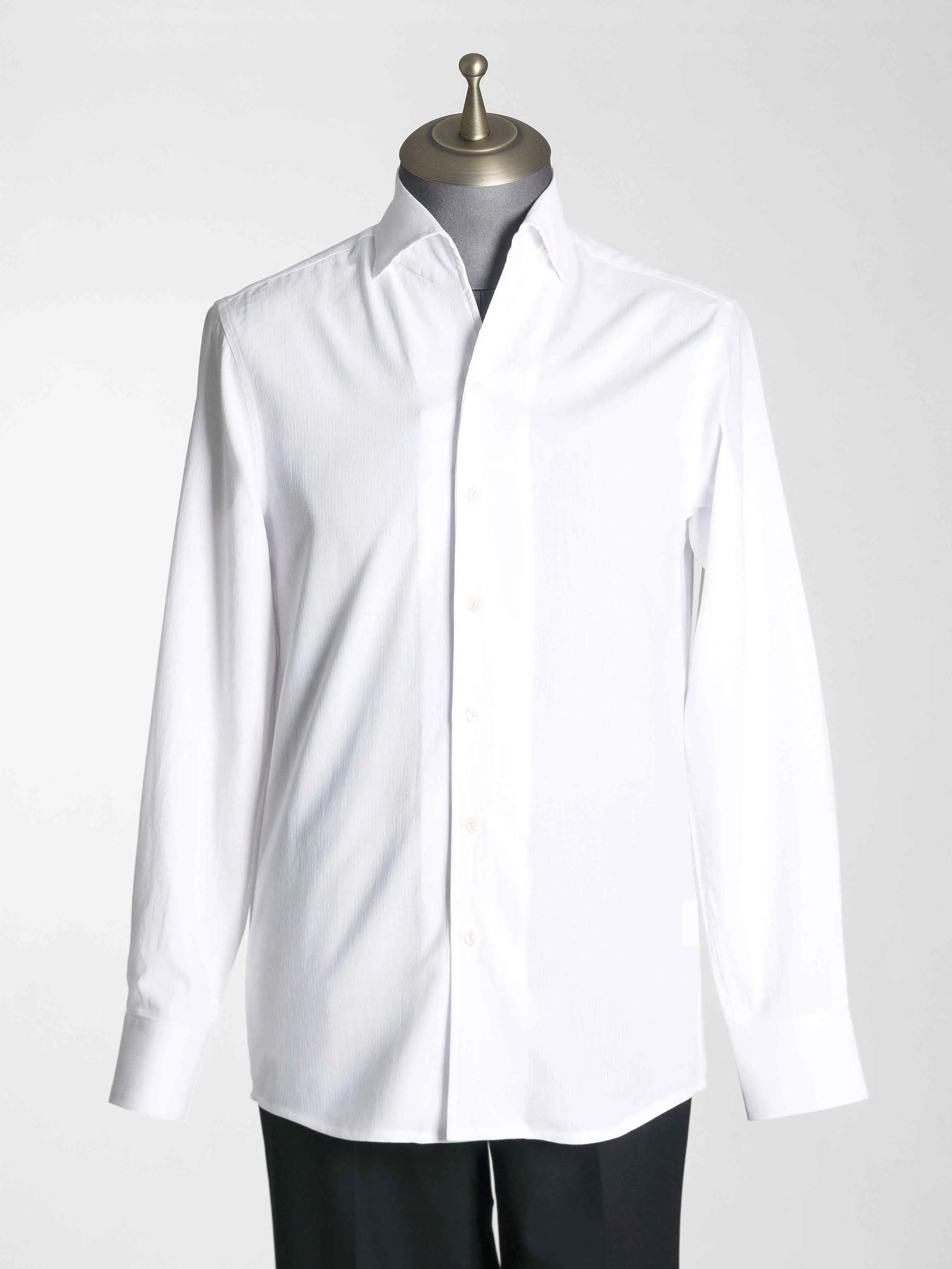 Luca Formal Shirt - White One-Piece Collar