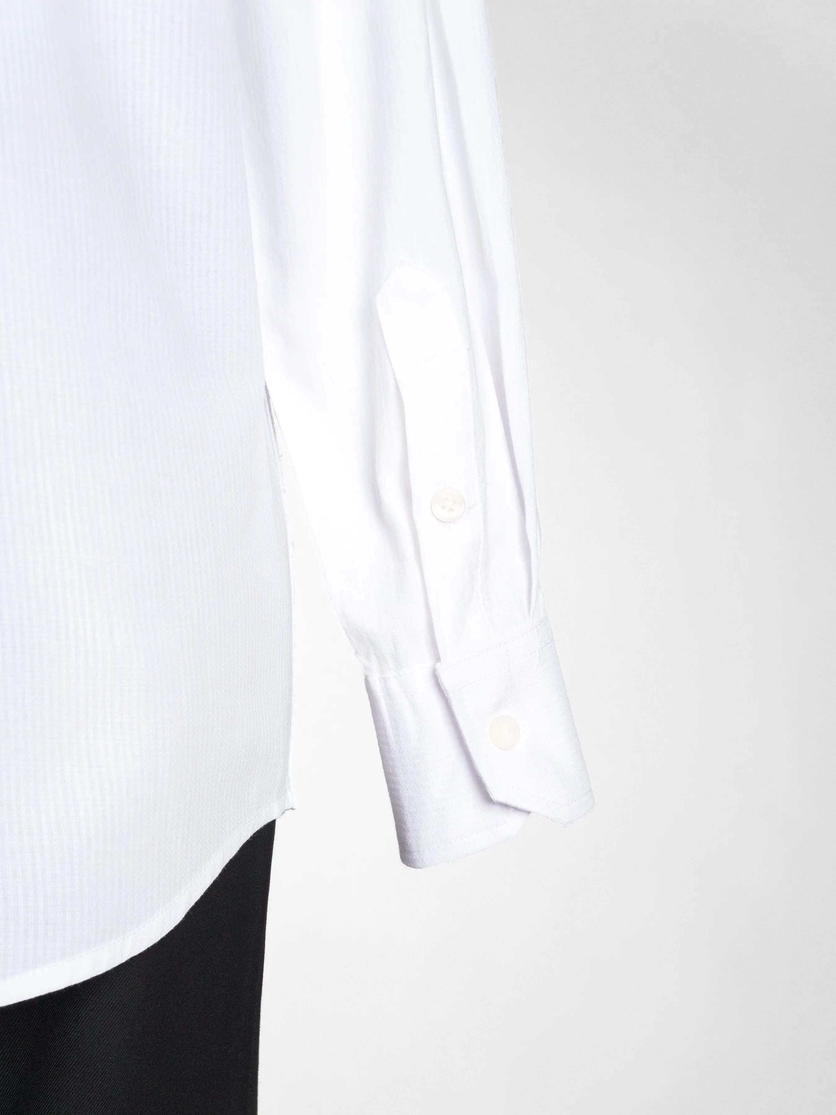 Luca Formal Shirt - White One-Piece Collar