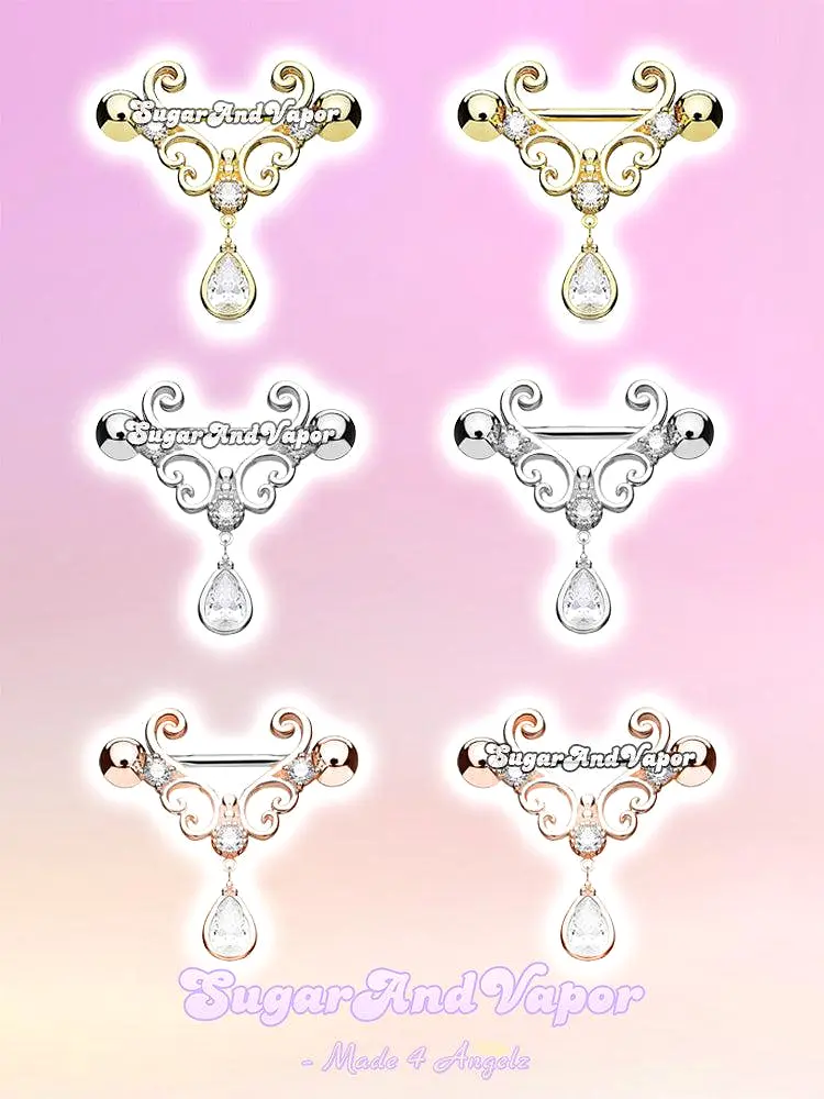 Maia Butterfly Nipple Rings Set