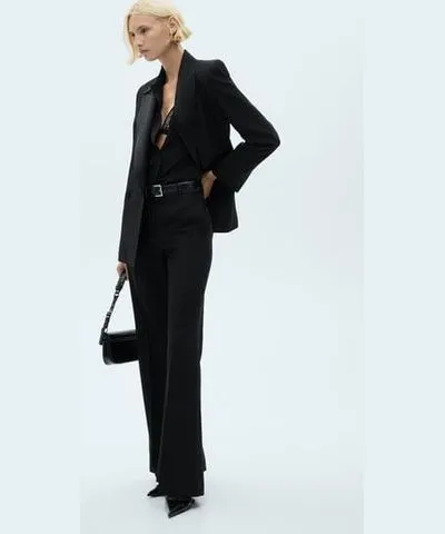 MANGO Suit pants with satin details