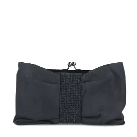 Menbur Black Bow Shimmer Occasion Bag