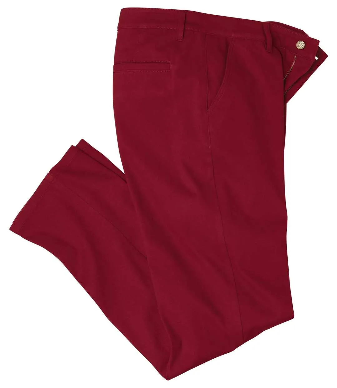 Men's Burgundy Stretch Chinos