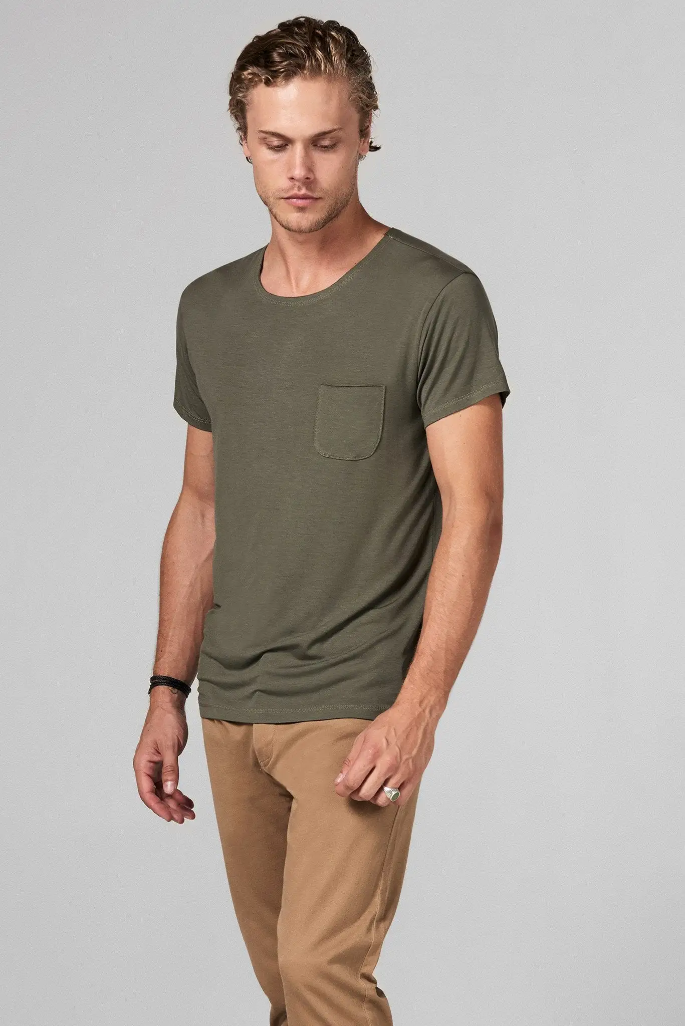 Men's Modal Pocket Sailor Crew Neck Tee