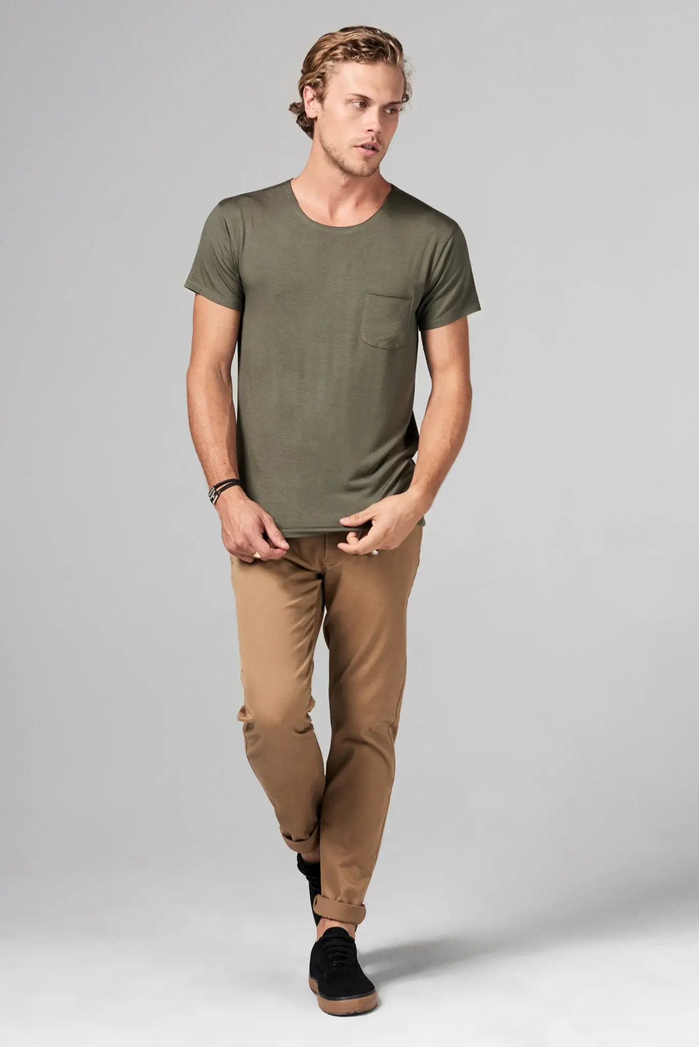 Men's Modal Pocket Sailor Crew Neck Tee