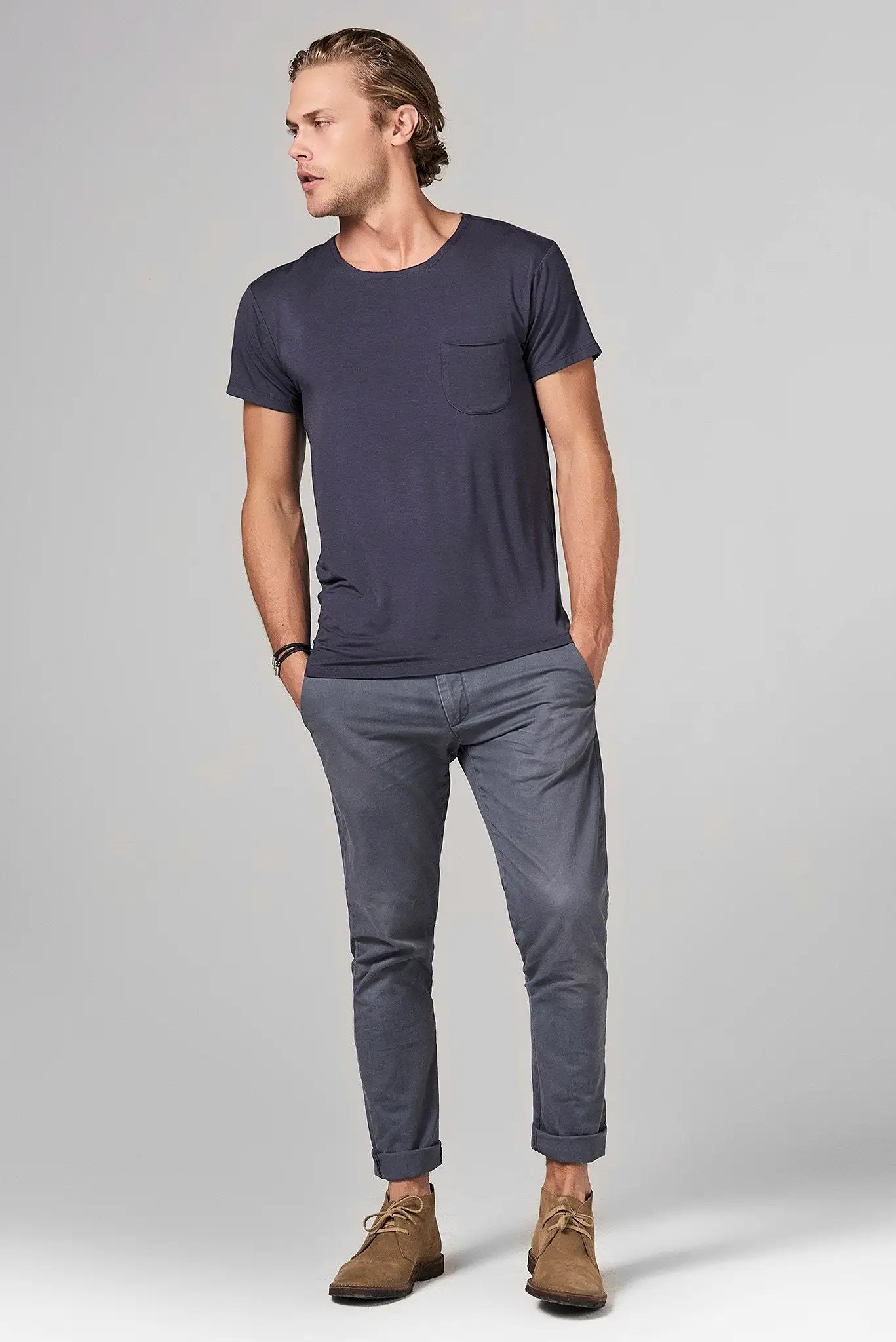 Men's Modal Pocket Sailor Crew Neck Tee